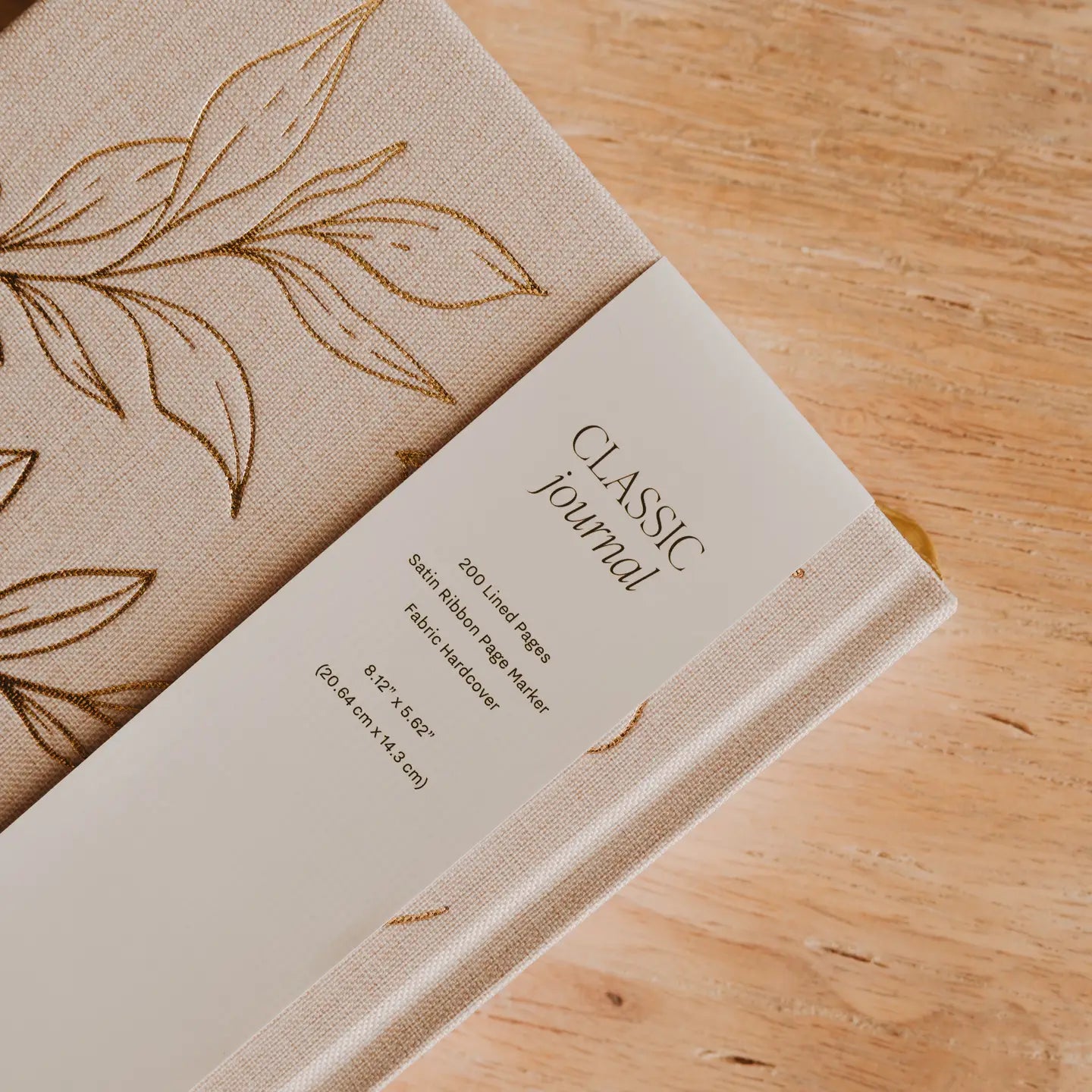 Gold Leaf Fabric Notes Journal