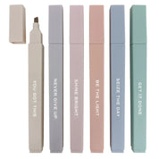 Neutral Highlighter Set – Motivational Pastel Stationery