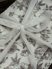 Brown Delft Melamine Serving Trays, Set of 2