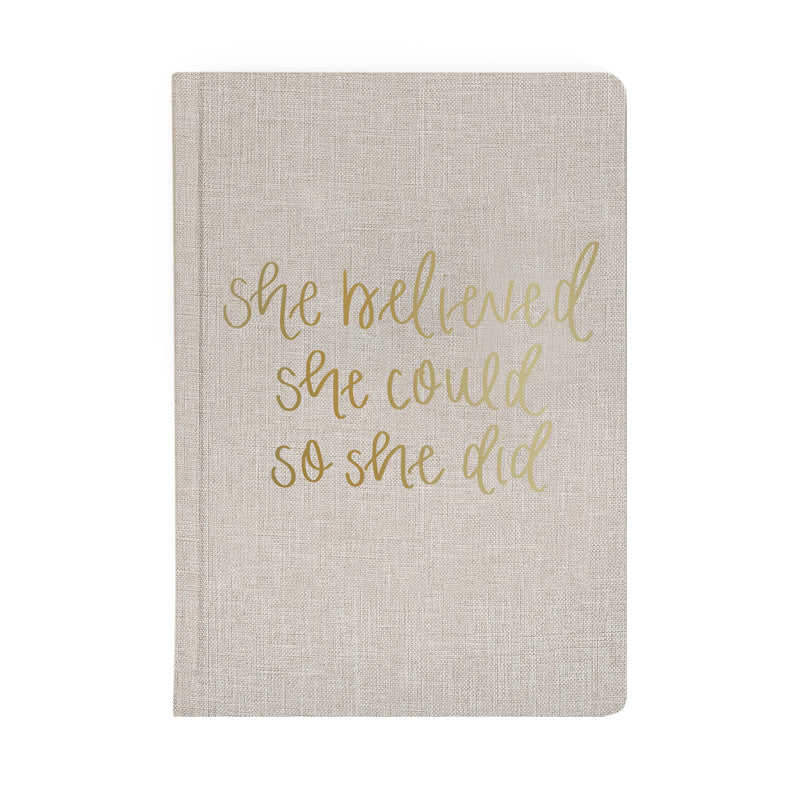 She Believed She Could so She Did - Fabric Journal