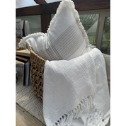 Hand Woven Throw | Ivory