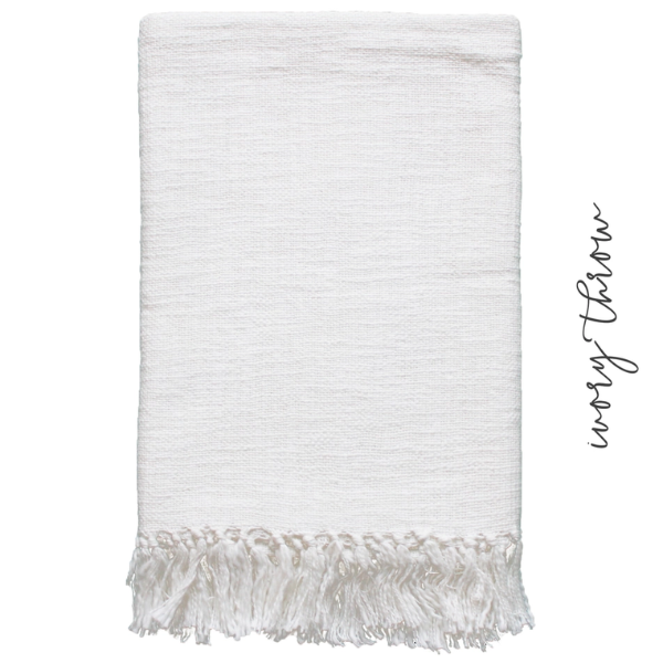 Hand Woven Throw | Ivory