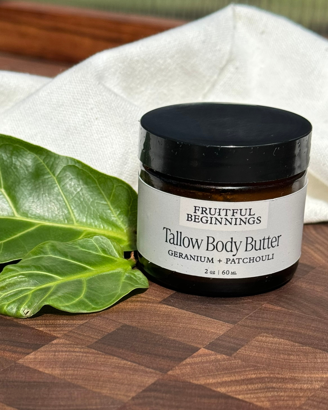Geranium + Patchouli - Tallow Body Butter